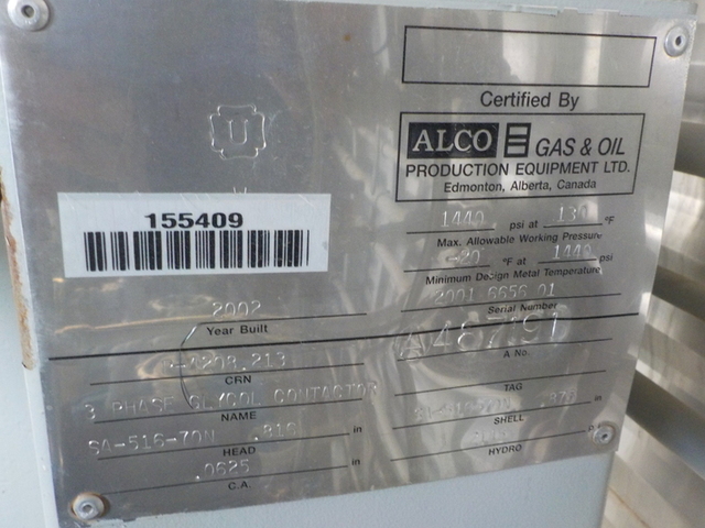 18.3" x 28' Sweet Glycol Gas Dehydration Unit, 1440 psi - Image 9