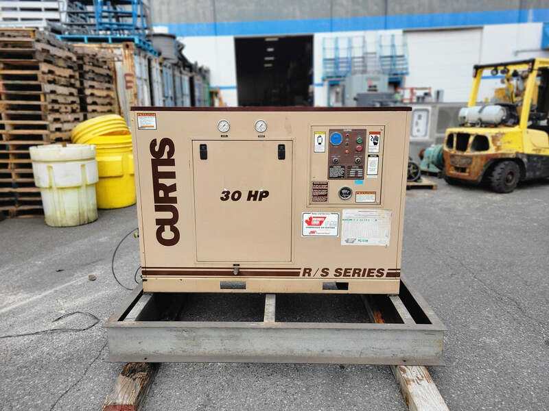 130 cfm, 125 psi, Curtis #R/S30, rotary screw air compressor, electric, 30 HP, 575 V. - Image 1