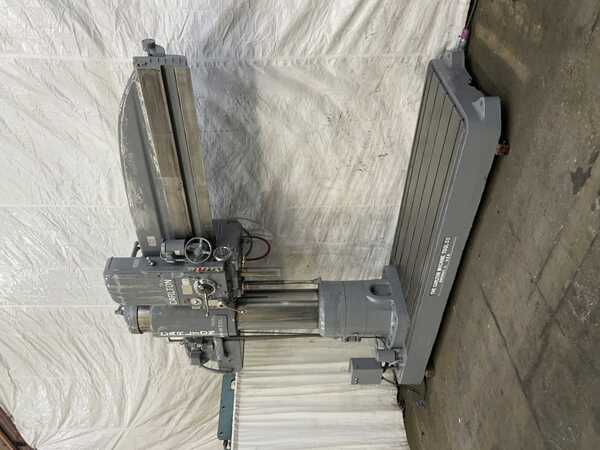 8' -19" Carlton #4A, radial arm drill, 89" x50" base, #6MT, power clamping & elevation, 40 HP, 1980 - Image 1