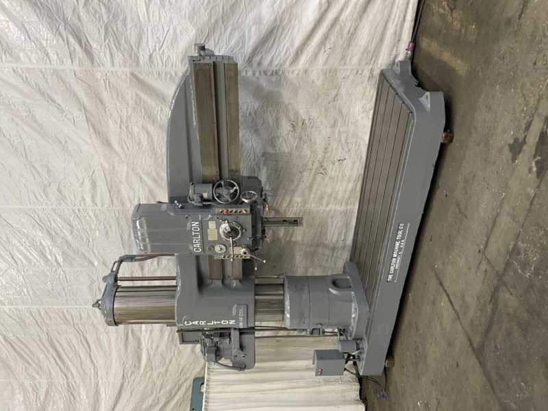 8' -19" Carlton #4A, radial arm drill, 89" x50" base, #6MT, power clamping & elevation, 40 HP, 1980 - Image 2