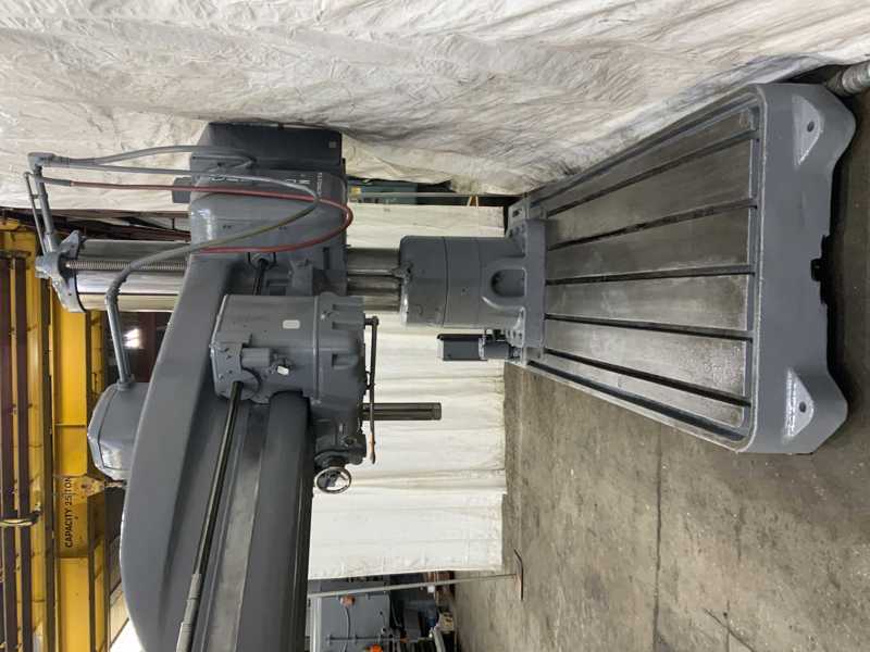8' -19" Carlton #4A, radial arm drill, 89" x50" base, #6MT, power clamping & elevation, 40 HP, 1980 - Image 3