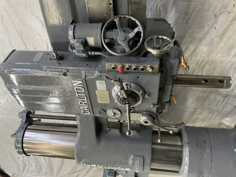 8' -19" Carlton #4A, radial arm drill, 89" x50" base, #6MT, power clamping & elevation, 40 HP, 1980 - Image 5
