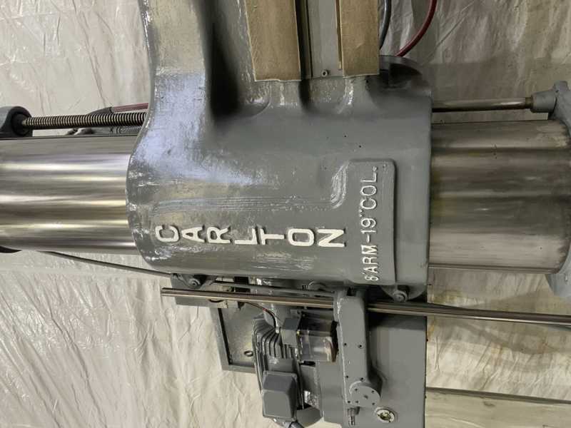 8' -19" Carlton #4A, radial arm drill, 89" x50" base, #6MT, power clamping & elevation, 40 HP, 1980 - Image 7