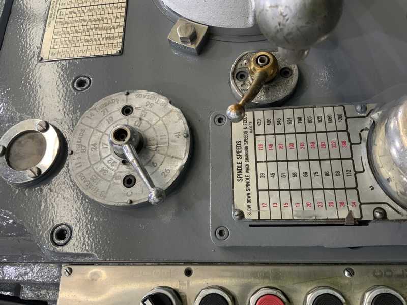 8' -19" Carlton #4A, radial arm drill, 89" x50" base, #6MT, power clamping & elevation, 40 HP, 1980 - Image 9