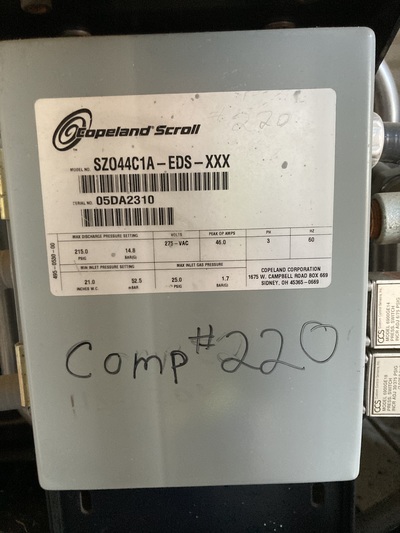 Copeland #ZNH22C1A-TXX-265, scroll compressor, 60 HP @ 3500 RPM, 1-stage, 2005 - Image 8
