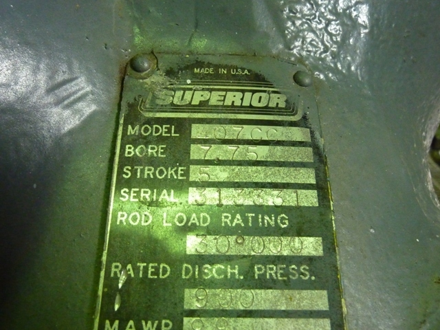 945 HP Superior #RAM-54, reciprocating compressor, 2-stage, Caterpillar 3512SI engine, 1989 - Image 9