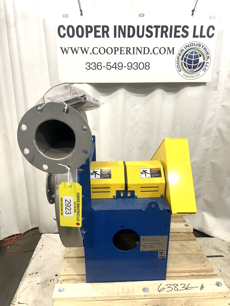 Industrial Air Technologies #PB-2006-60/D-9R-90-CCW, fan, Stainless Steel, 6" dia. inlet/outlet, 11" flanges - Image 1