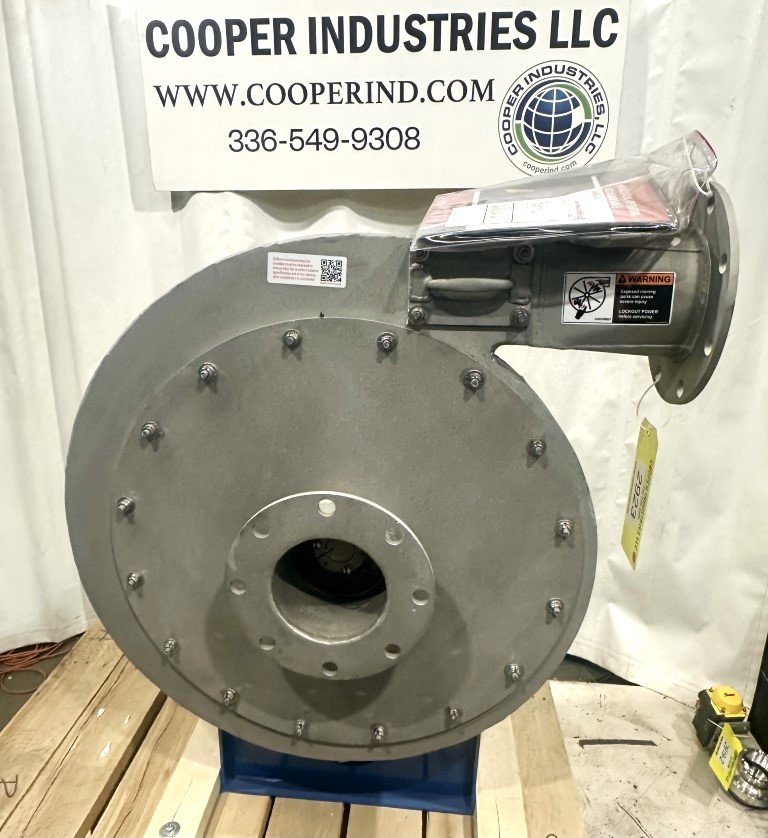 Industrial Air Technologies #PB-2006-60/D-9R-90-CCW, fan, Stainless Steel, 6" dia. inlet/outlet, 11" flanges - Image 3