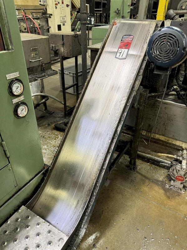 12" wide, Eriez #TYF-TRAC, magnetic conveyor, 43" base, 56" incline, 45" discharge height - Image 2