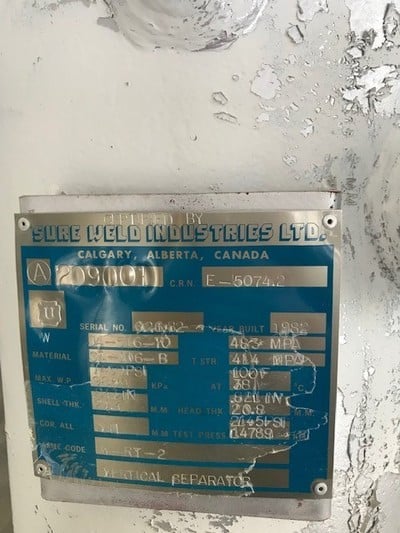 16" Sweet Vertical Separator 2 Phase, 1480 psi - Image 6