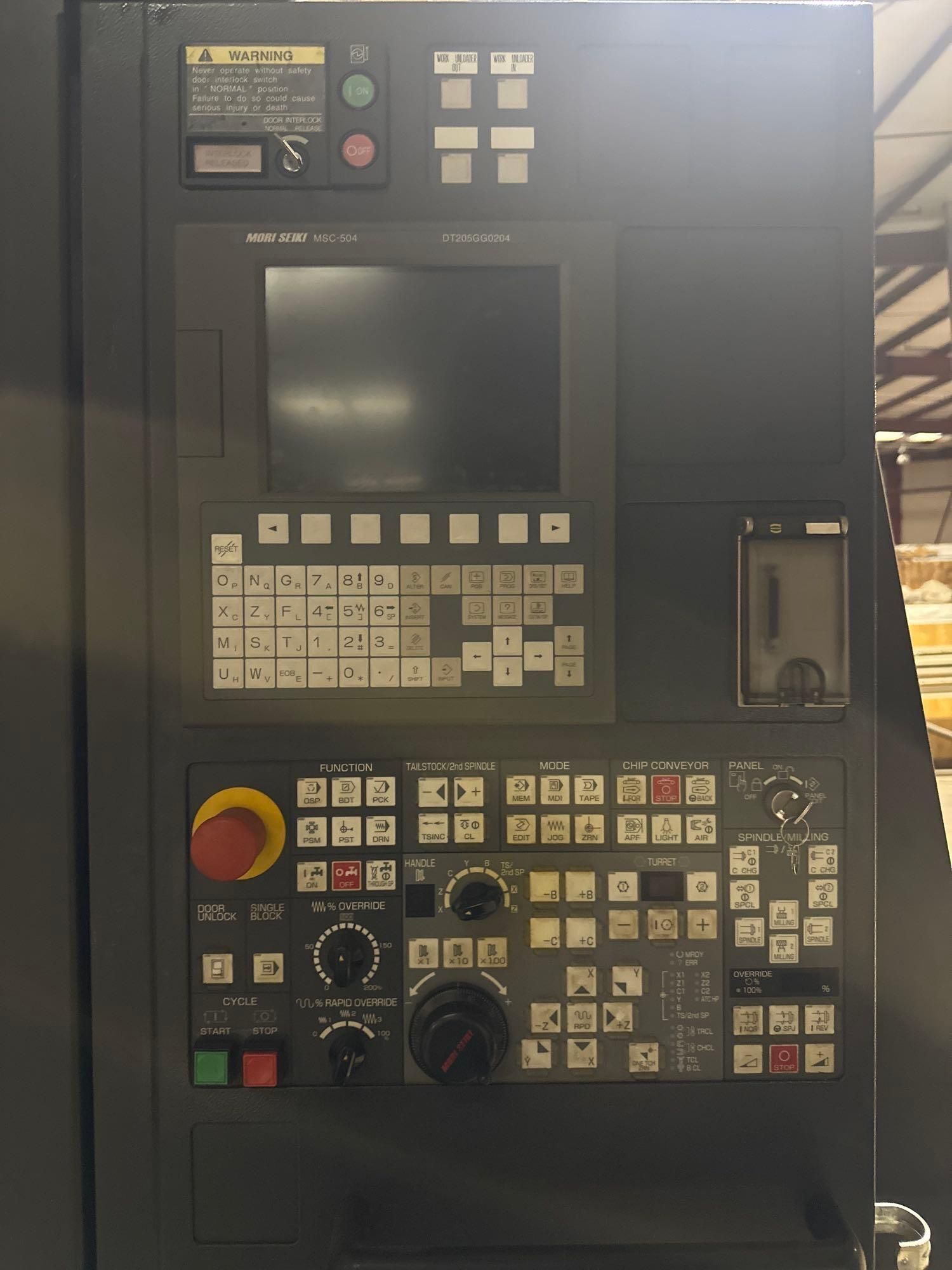 Mori Seiki #DuraTurn-2050, CNC lathe, MSC-504 Control, 14.1" swing, 26" centers, 3-jaw 8" chuck, 2007 - Image 4