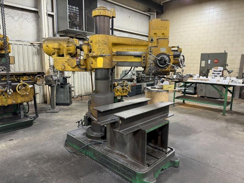 3' -11" Carlton, radial arm drill, 40-1500 RPM, 5 HP, #4MT - Image 1