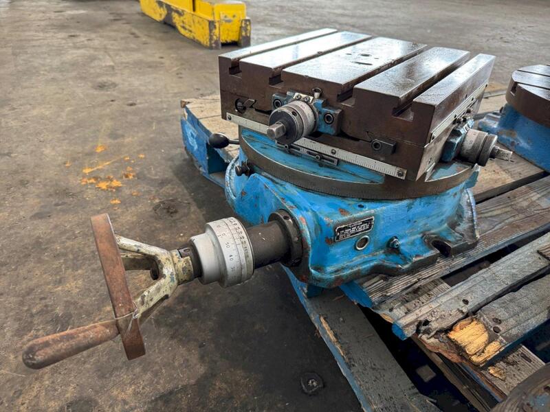 12" x 12" Troyke #DMT-15, cross slide rotary table, T-slot table - Image 3