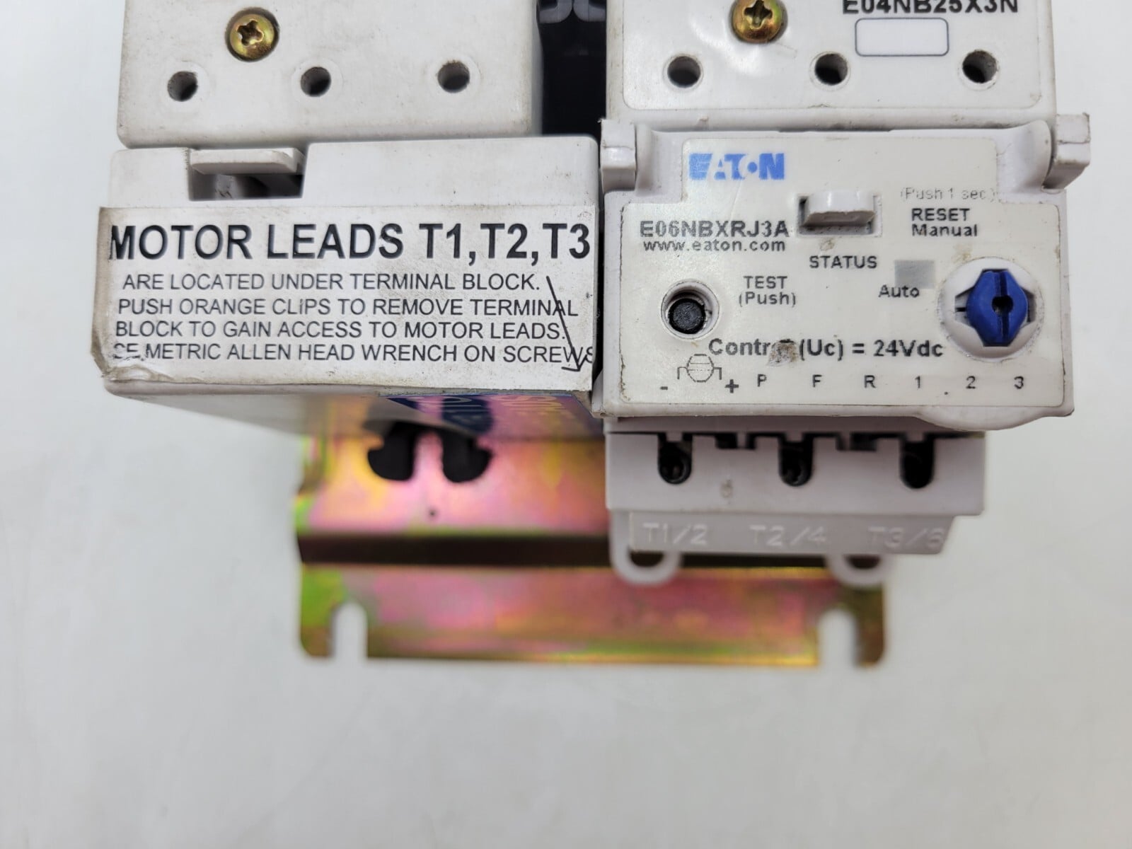 25 Amp. Eaton #E04NB25X3N, Contactor, 600V Coil 24VDC with E06NBXRJ3A Overload Relay - Image 3