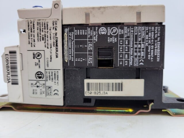 25 Amp. Eaton #E04NB25X3N, Contactor, 600V Coil 24VDC with E06NBXRJ3A Overload Relay - Image 5