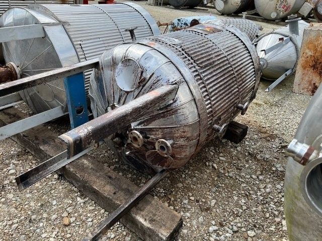379 gallon Alloy Fabricators, 304 Stainless Steel jacketed pressure tank, dished top & bottom, 1991 - Image 2