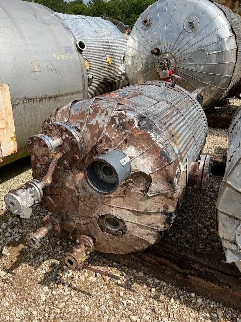 379 gallon Alloy Fabricators, 304 Stainless Steel jacketed pressure tank, dished top & bottom, 1991 - Image 9