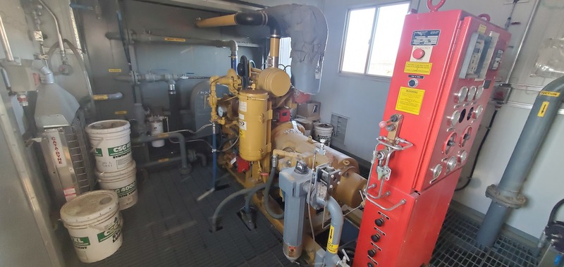 95 HP Gardner Denver #837, rotary vane compressor, 1-stage, 1800 RPM, Caterpillar G3304NA NG engine, J48A-6 - Image 7
