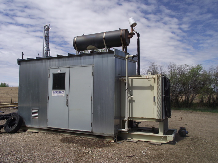95 HP Sullair #02250141-466, rotary vane compressor, 1-stage, 1800 RPM, Caterpillar G3304NA NG engine, 2005 - Image 1