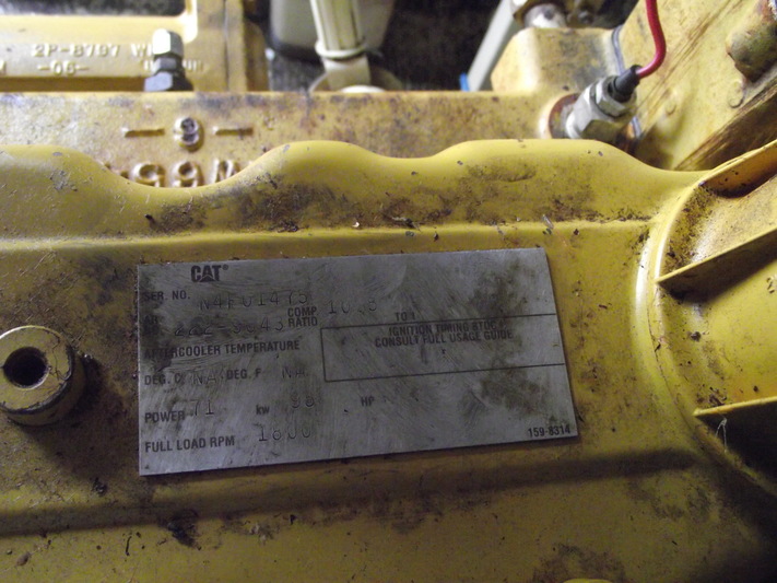 95 HP Sullair #02250141-466, rotary vane compressor, 1-stage, 1800 RPM, Caterpillar G3304NA NG engine, 2005 - Image 5