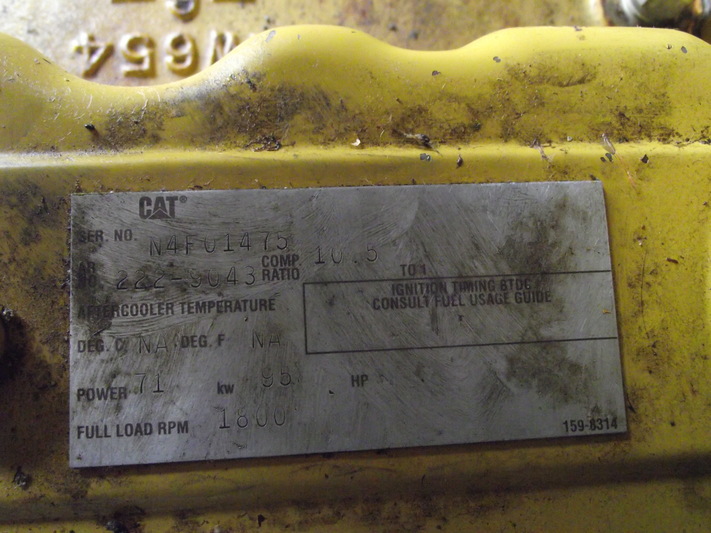 95 HP Sullair #02250141-466, rotary vane compressor, 1-stage, 1800 RPM, Caterpillar G3304NA NG engine, 2005 - Image 7