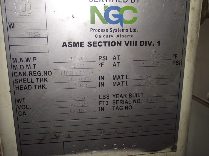 95 HP Sullair #02250141-466, rotary vane compressor, 1-stage, 1800 RPM, Caterpillar G3304NA NG engine, 2005 - Image 9