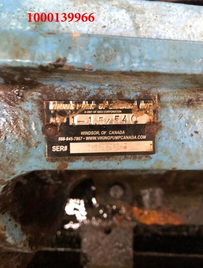 150 GPM Viking #1-1.5/540, single stage centrifugal water transfer pump, 15 HP Canron 324T-FBS, 2000 - Image 5