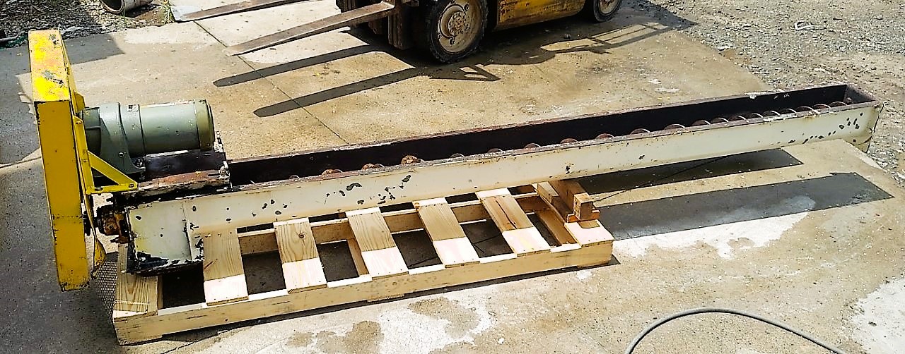6" diameter x 10' long, Screw conveyor with 2 HP drive, Carbon Steel, variable pitch - Image 3