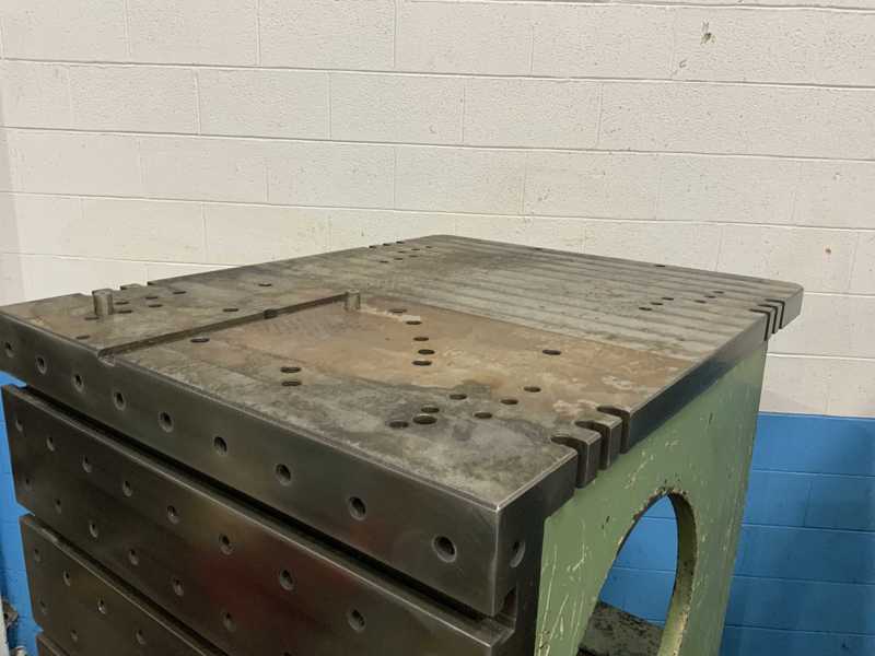 36" x 71-3/4" x 45" Drilled & tapped angle plates, cast iron construction, pair - Image 5