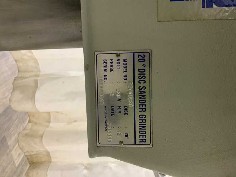 20" Pro Cut #RB70DS20, disc sander, 2 HP, 220 V., 2003 - Image 4