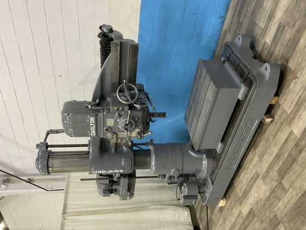4' -11" Carlton #1A, radial arm drill, 54" x36" T-slotted base, power elevation & clamping, 5 HP - Image 1