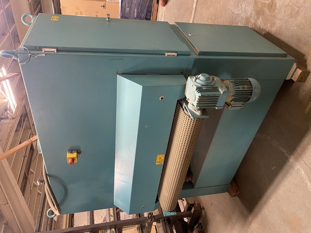 44" Butfering #ECO-111-E, Wide Belt Sander, single belt, dedusting brush, 1997 - Image 5