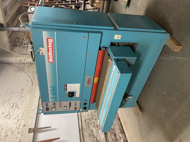 44" Butfering #ECO-111-E, Wide Belt Sander, single belt, dedusting brush, 1997 - Image 6