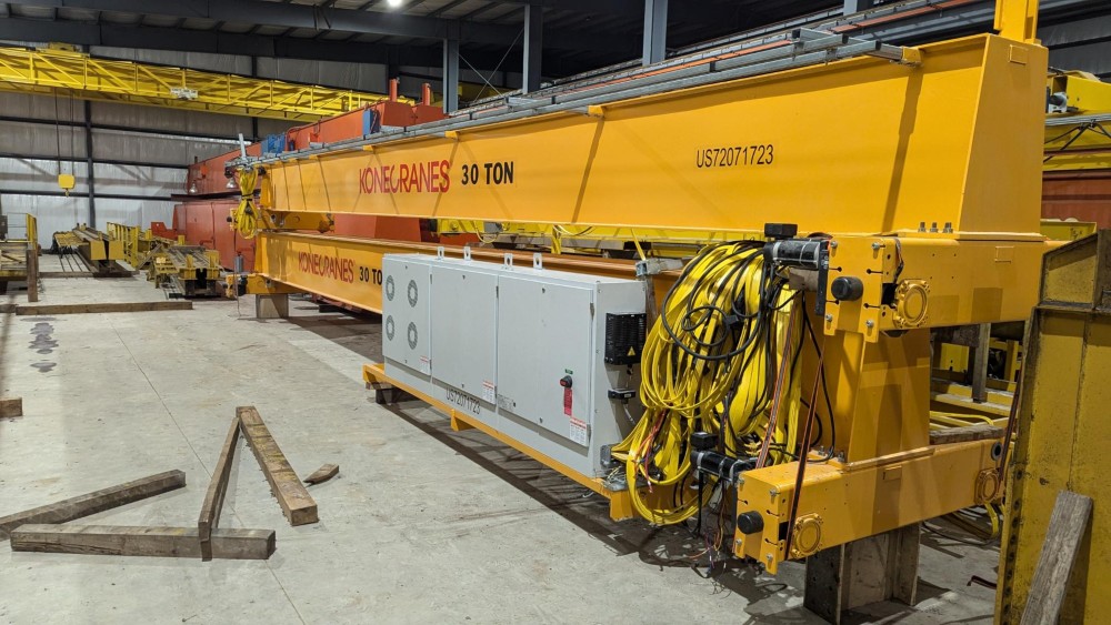 30 Ton, Kone, 36' 0" Span, 55' lift, radio control, VFD All Motions, 2024 [#2545] - Image 1