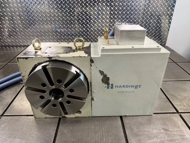 8.267" Hardinge #LP210, CNC rotary table, 2" bore, A2-5, 2 HP, Fanuc P3 servo motor, 2018 - Image 4
