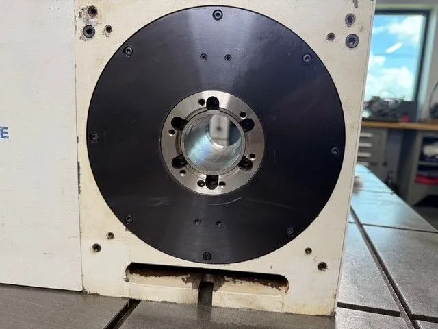 8.267" Hardinge #LP210, CNC rotary table, 2" bore, A2-5, 2 HP, Fanuc P3 servo motor, 2018 - Image 8