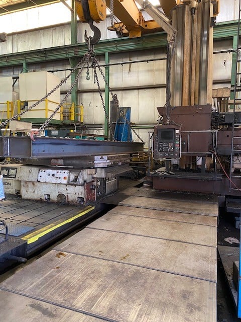 5.1" Union #BFP130, 220" X, 119" Y, 118" Z,spindle support,ISO50,1000 RPM,infeed rotary table 86" x86" - Image 3