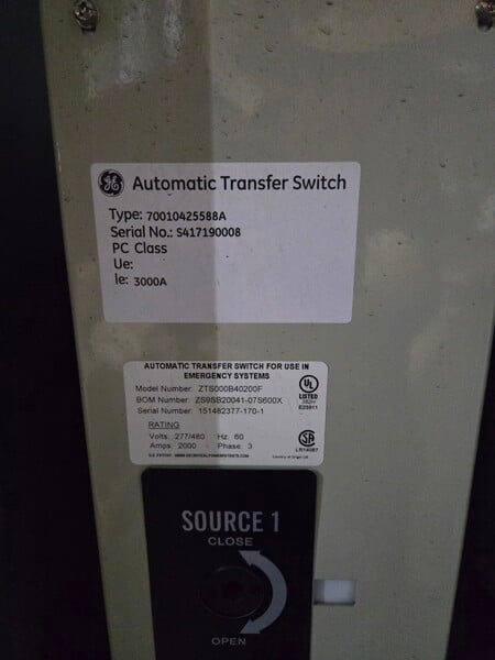 2000 Amp. Zenith ZTS, 3 phase, 277/480 Volts, Nema 1, new in box - Image 5