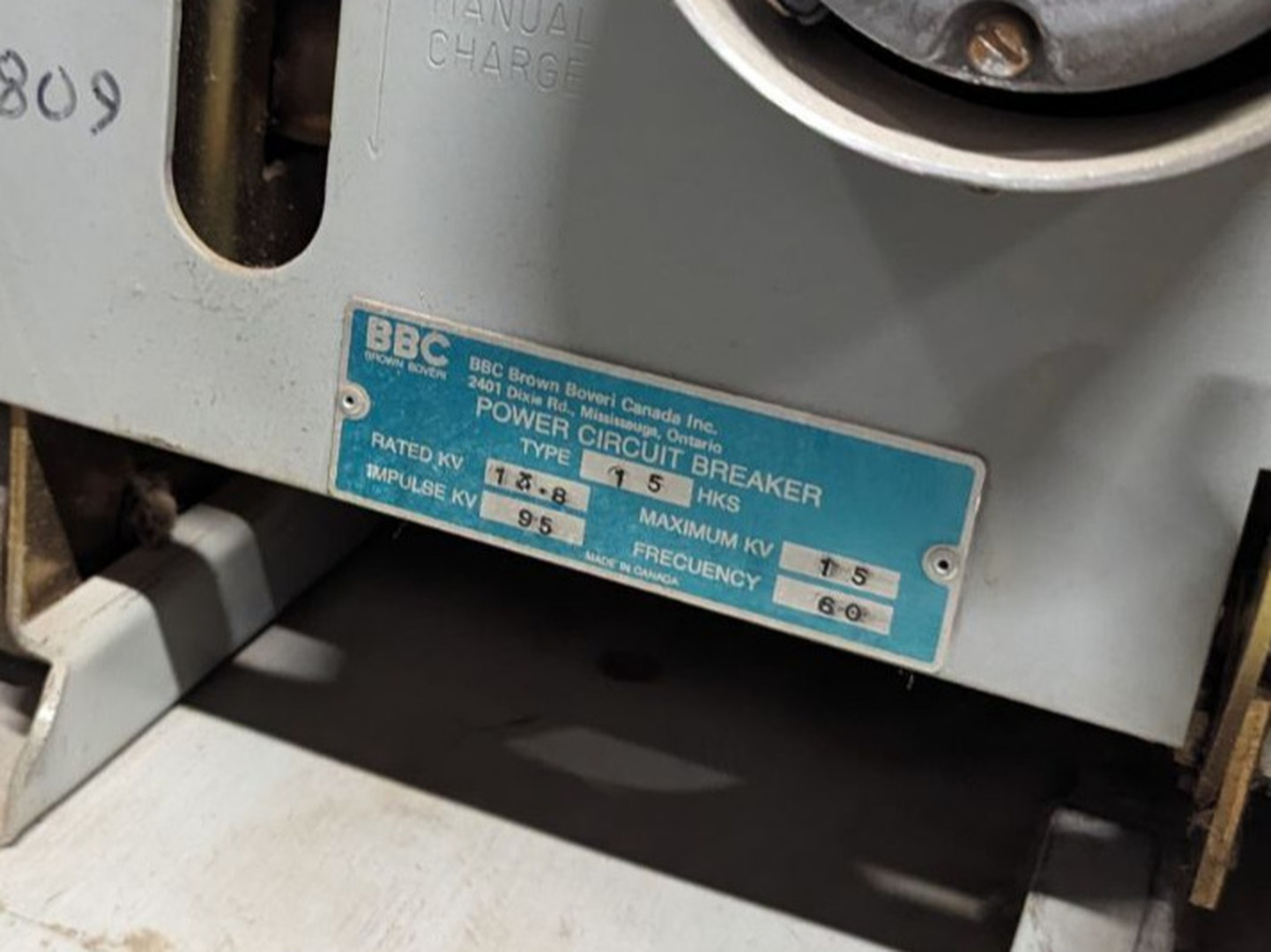 Brown Boveri & CIE, 15HKS, power circuit breake, 3-pole, 15000 Volts, new surplus - Image 2