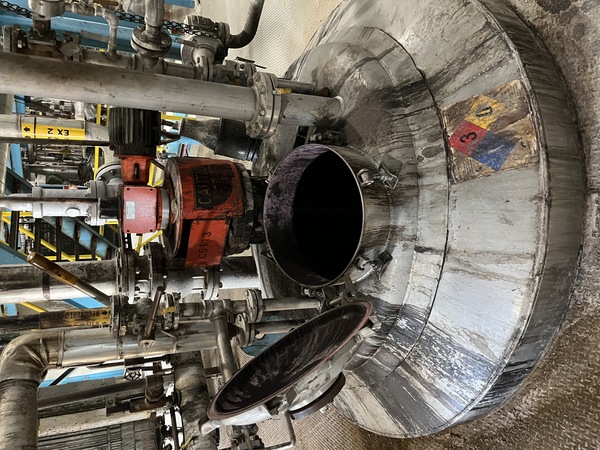 1000 gallon Alloy Fabricators, 304 Stainless Steel reactor w/coils, 5' dia. x 6' straight side, dished top & - Image 2