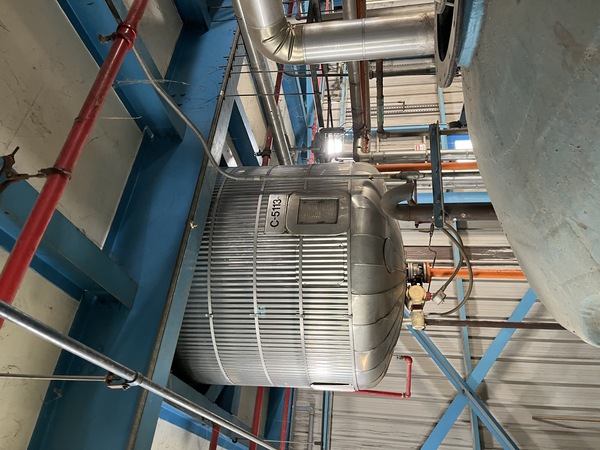 1000 gallon Alloy Fabricators, 304 Stainless Steel reactor w/coils, 5' dia. x 6' straight side, dished top & - Image 7