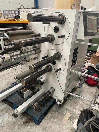 13.75" Duplex narrow web turret, SRC Systems #TW525, edge guide, manual turret operation, 2016 - Image 1