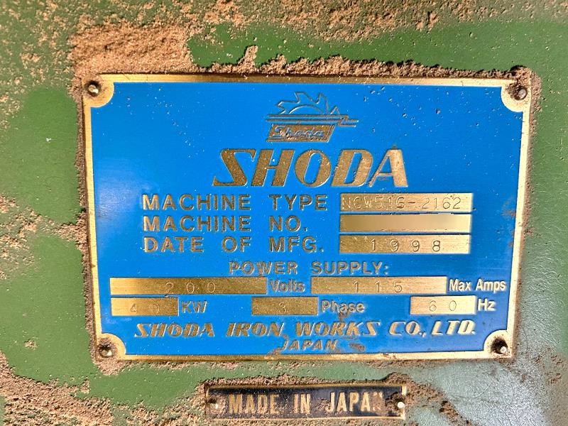 Shoda #NCW 516-2162, CNC router, 102