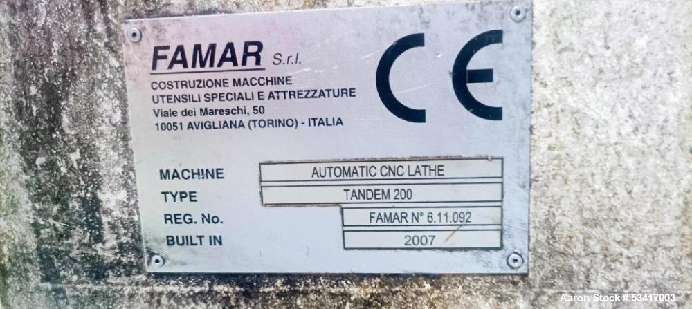 Famar #Tandem-200, Automatic CNC Lathe, 5.9" max diameter, 12.5" X & 10" Z work strokes, 90 MPM X, 60 MPM Z - Image 5