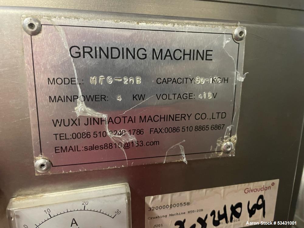 Wuxi Jinhaotai Machinery #HTG-20B, Pin Mill/Grinding Machine, Stainless Steel, 50-150 kg/hr. capacity, 4 kW - Image 10