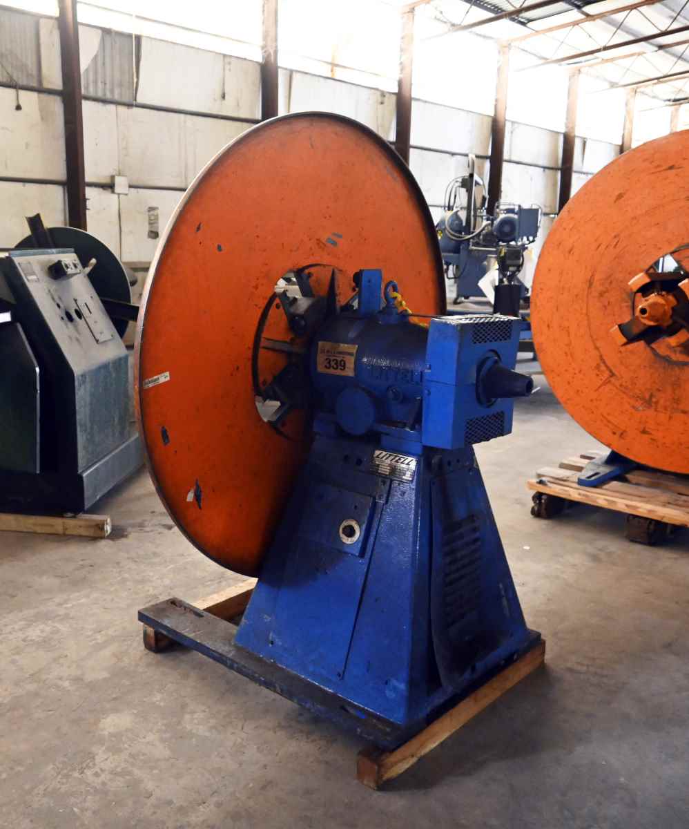 4000 lb. Littell #40-12, single uncoiler, 12" width, 60" outside dimensions, 15"-20" ID, 4-arm manual - Image 4