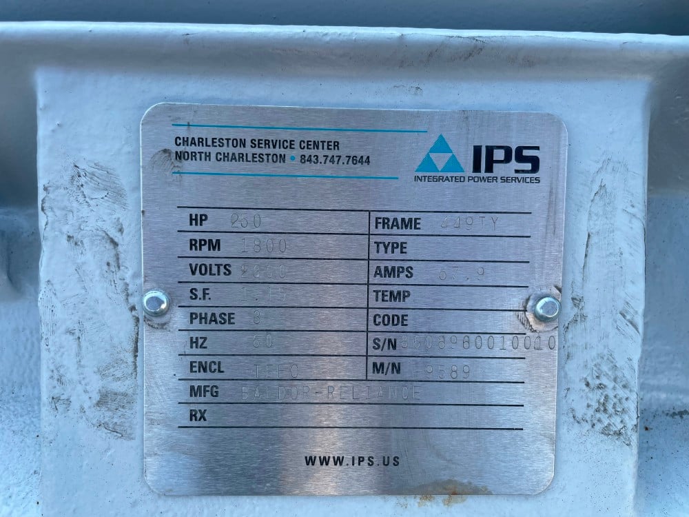 250 HP 1800 RPM Baldor-Reliance, Frame 449TY, TEFC, roller, 1.15 service factor, 2300 Volts, new winding & - Image 1