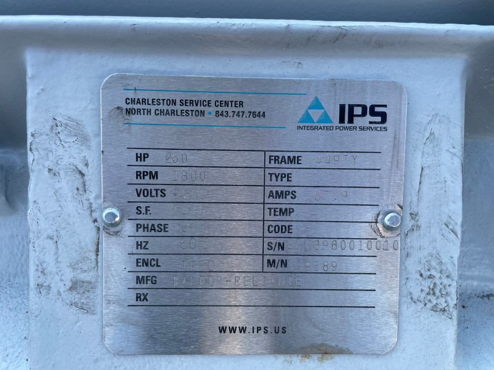 250 HP 1800 RPM Baldor-Reliance, Frame 449TY, TEFC, roller, 1.15 service factor, 2300 Volts, new winding & - Image 6