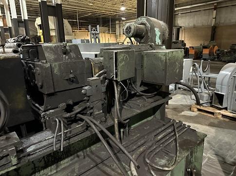 Loopco #6158A, 80" x 3/8" stub arbor inline side trimmer, L to R, 295 FPM, 3/8" strip thickness, 1983 - Image 3