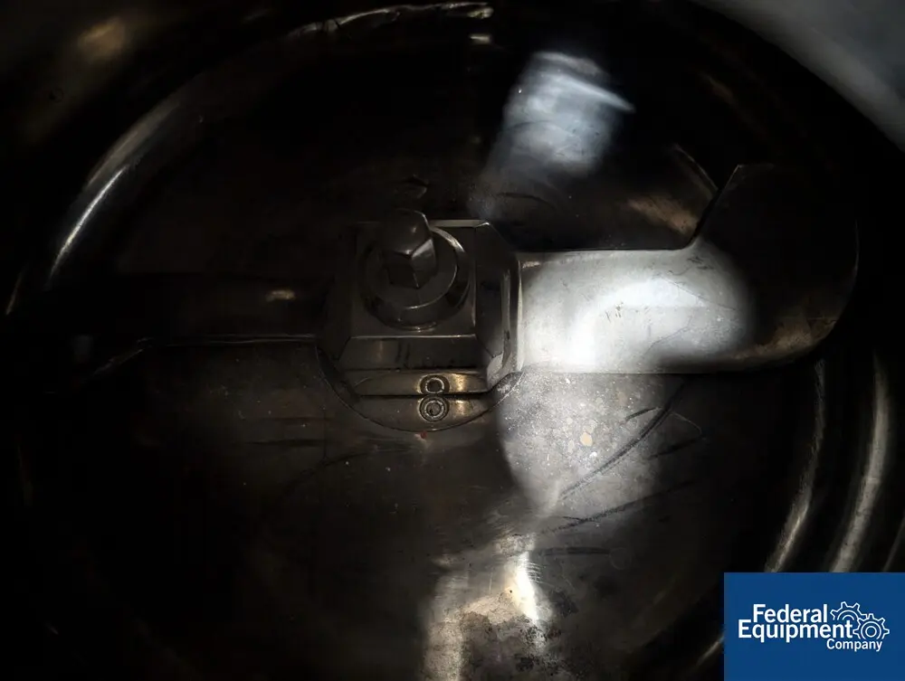 Thysesen Henschel #KM23, mixer cooler, 23 liter, jacketed for .8 bar, side discharge with manual plug valve - Image 7